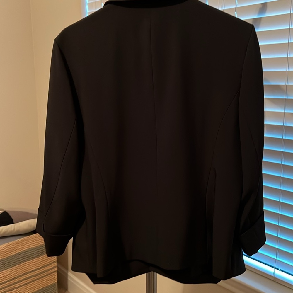 Black Label by Evan Picone Open Front Blazer - Picture 8 of 11